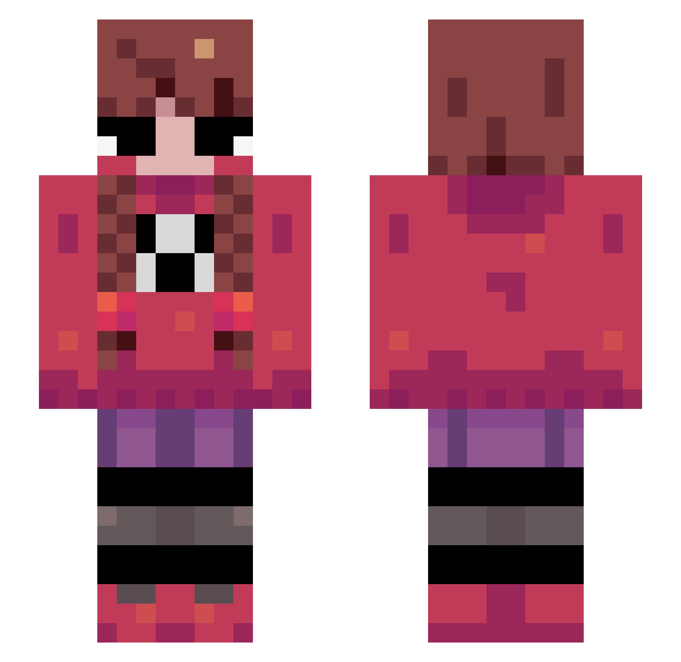 Somniladon Minecraft skin, front and back view