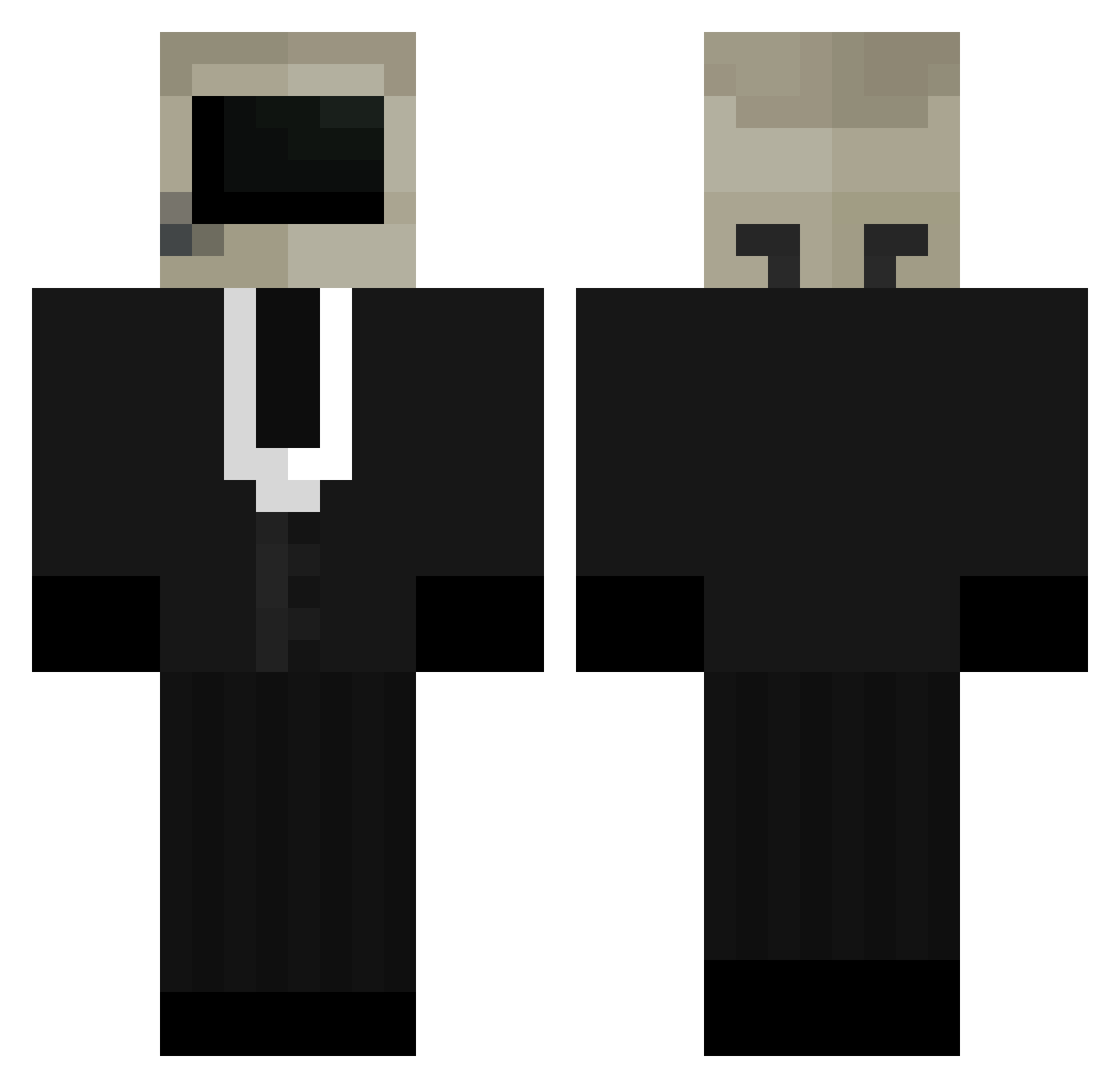 Kenny1009 Minecraft skin, front and back view