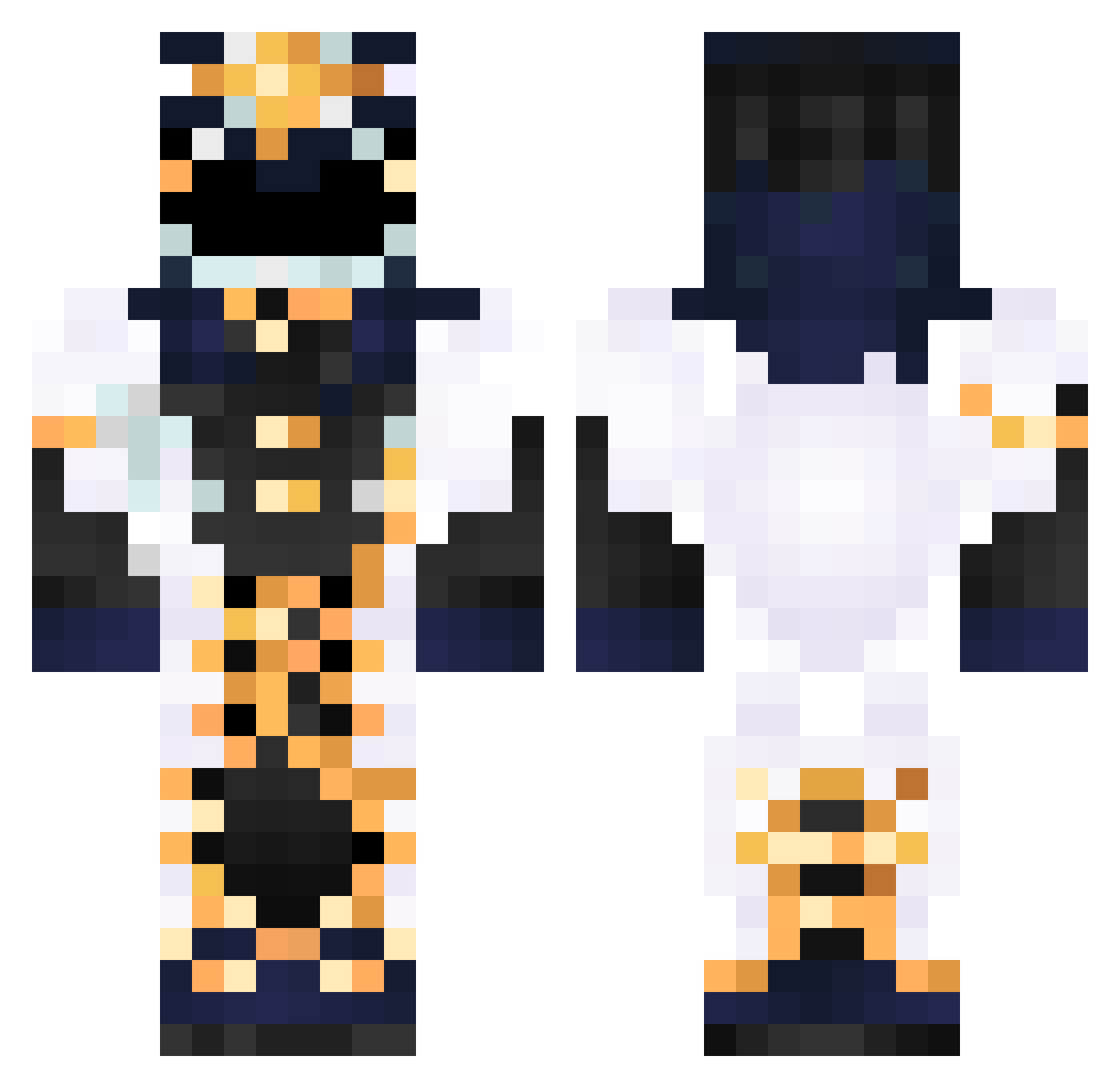 SW00PA Minecraft skin, front and back view
