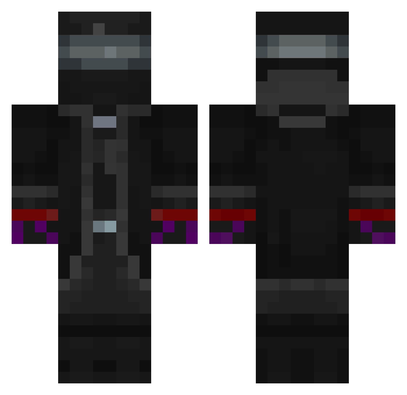 XamcorSK Minecraft skin, front and back view