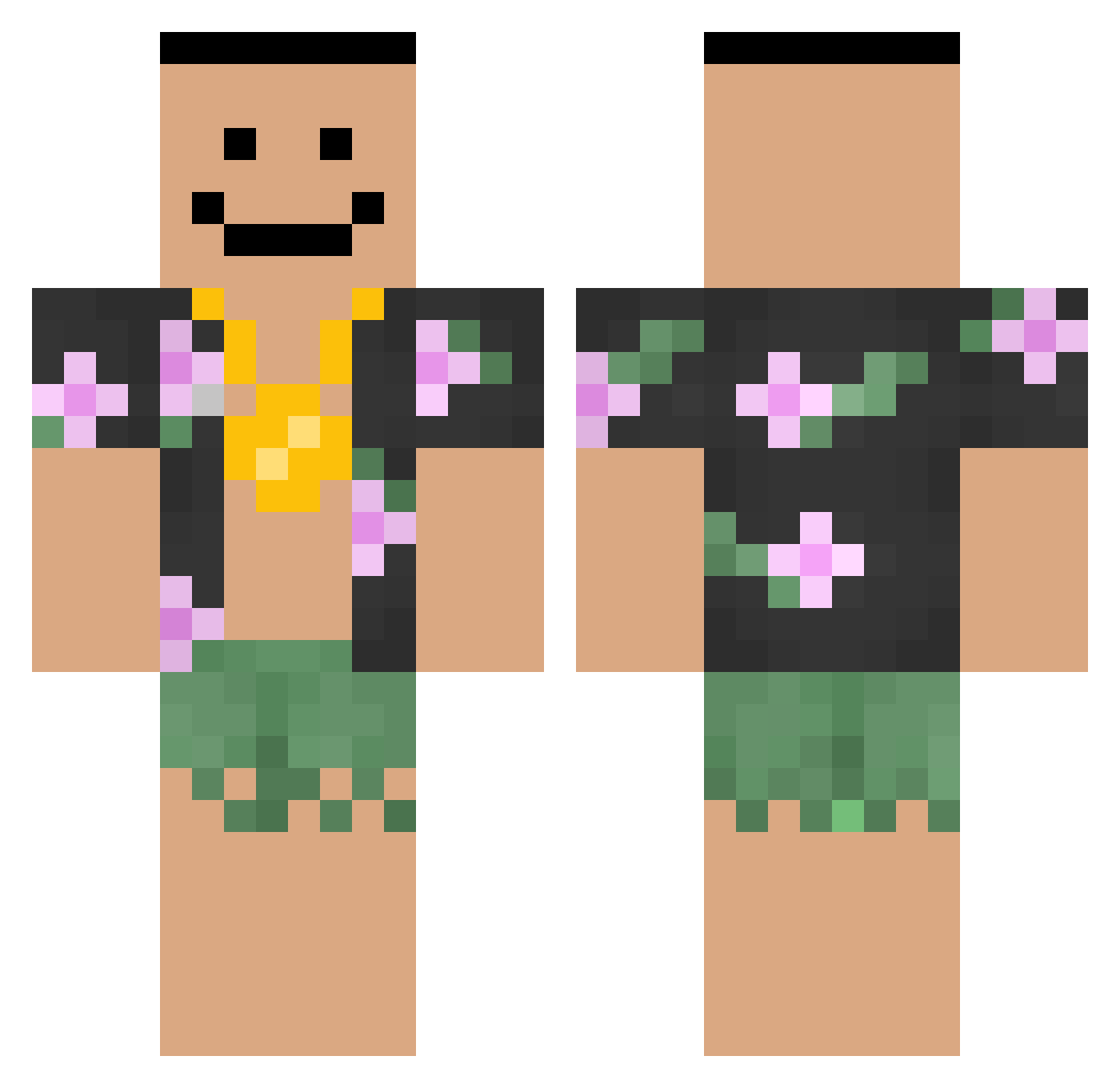 drakkefar69 Minecraft skin, front and back view