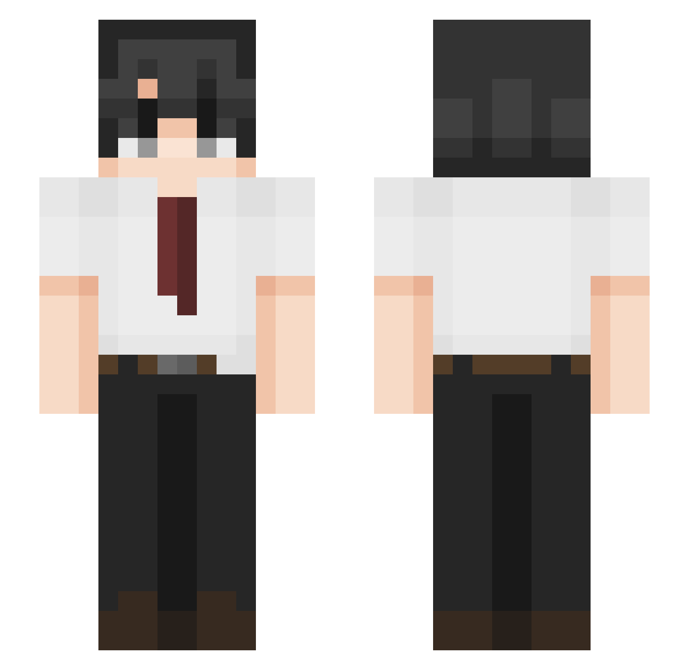 kvv0_0 Minecraft skin, front and back view