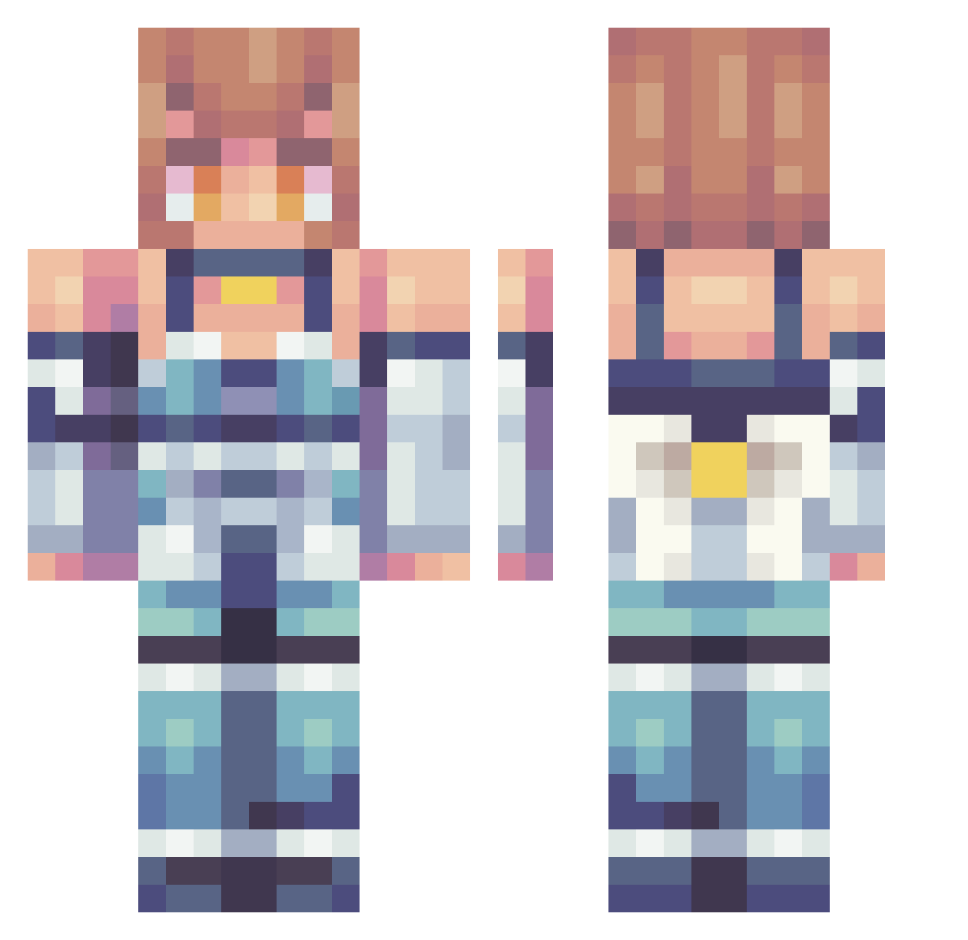 Bigman_divrA Minecraft skin, front and back view