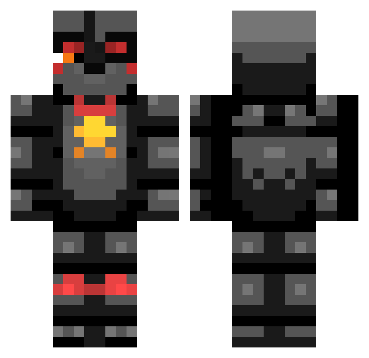 Jonny_Blox Minecraft skin, front and back view
