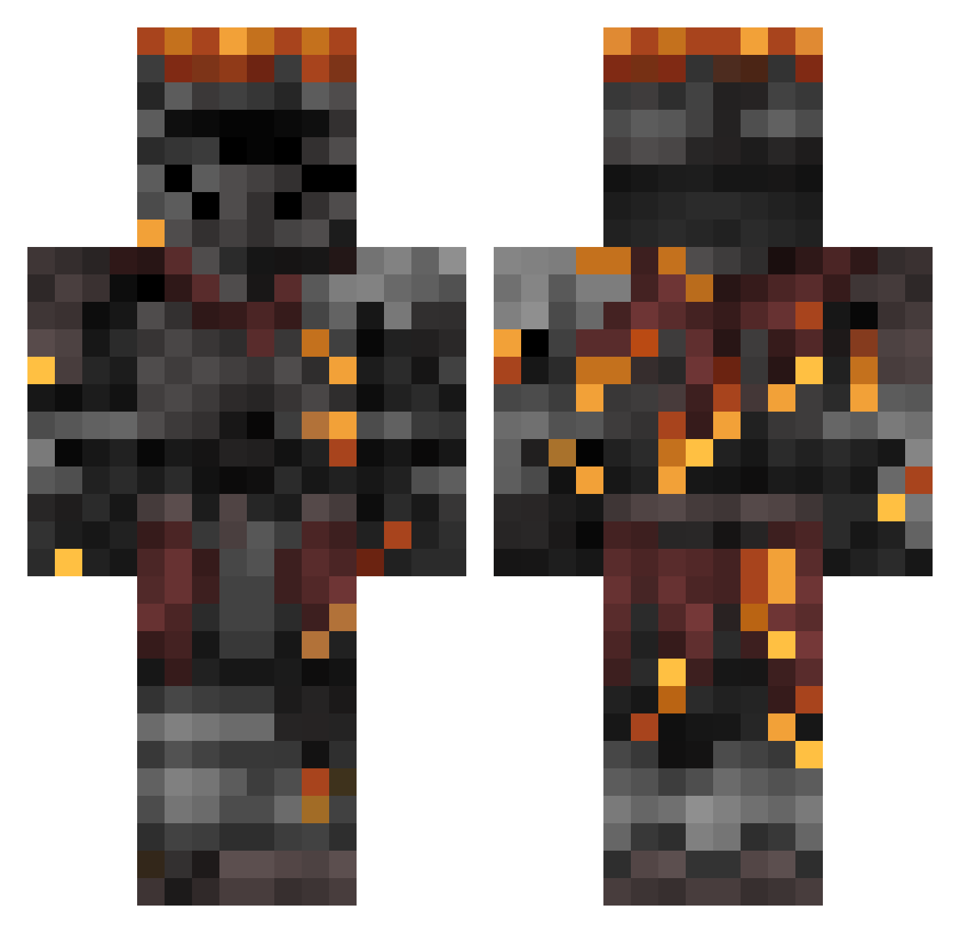 KrisTheViking Minecraft skin, front and back view