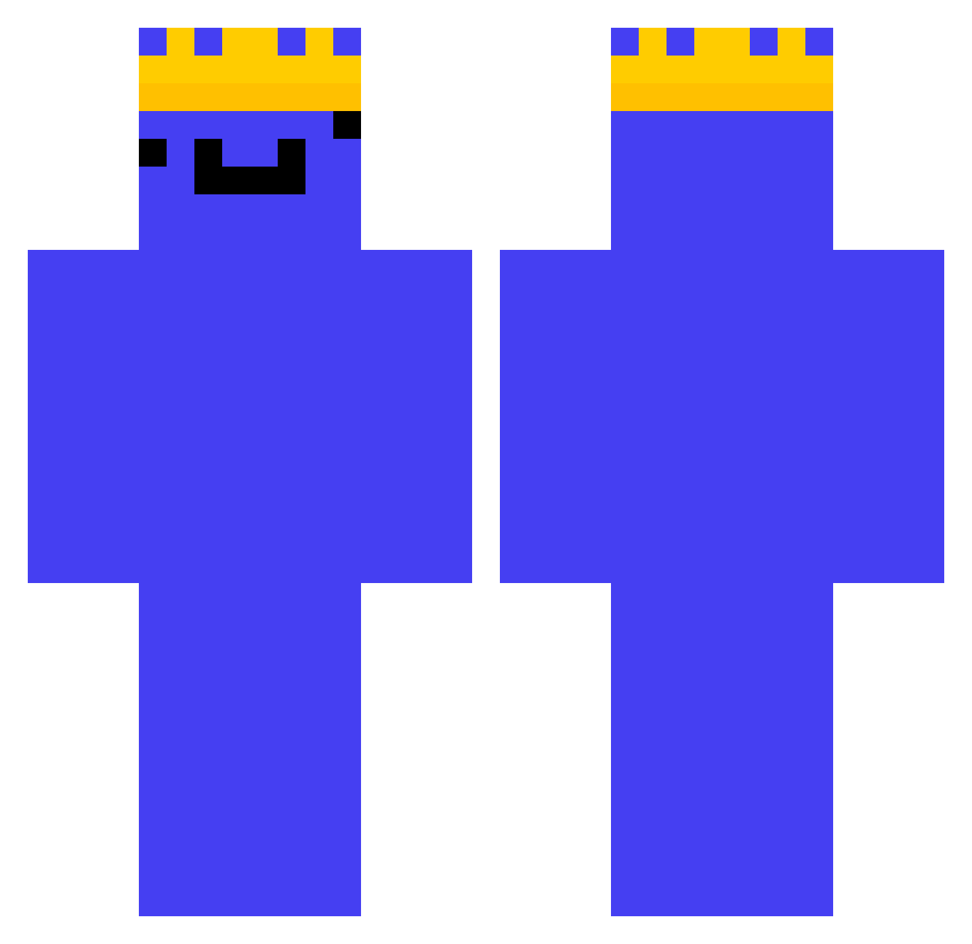 Fighter_Machine Minecraft skin, front and back view