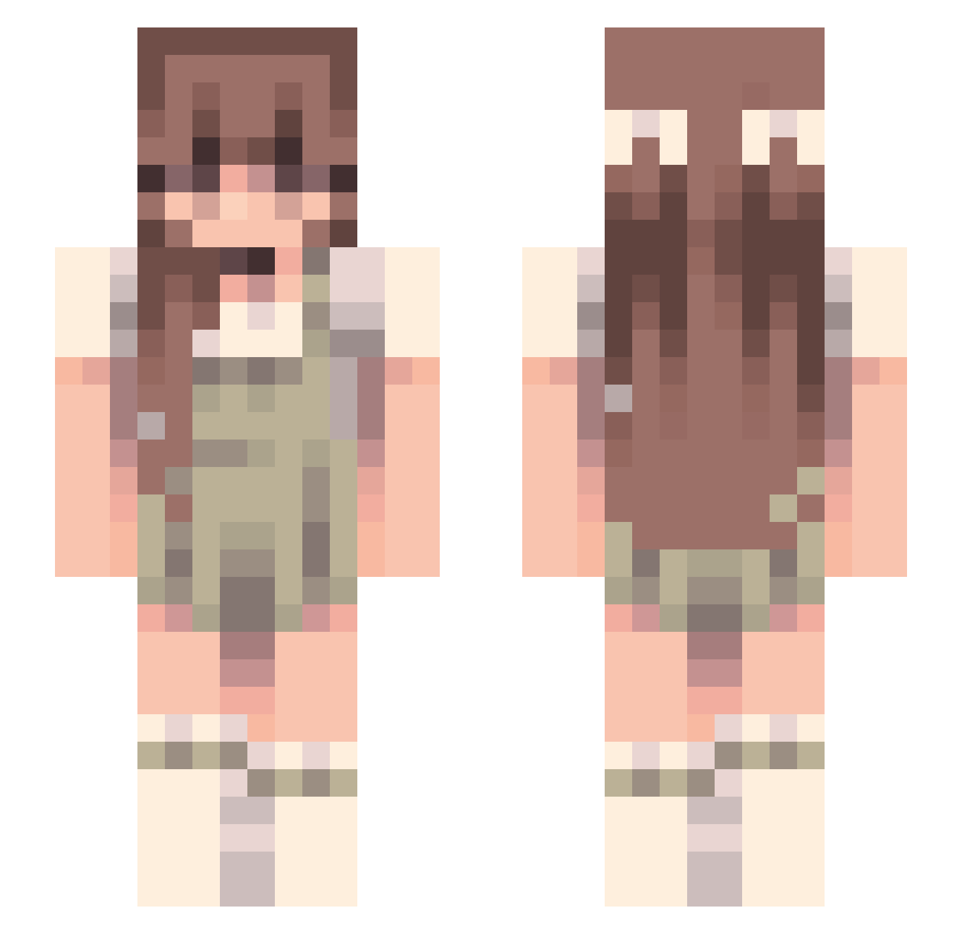 WhyIsOnline Minecraft skin, front and back view