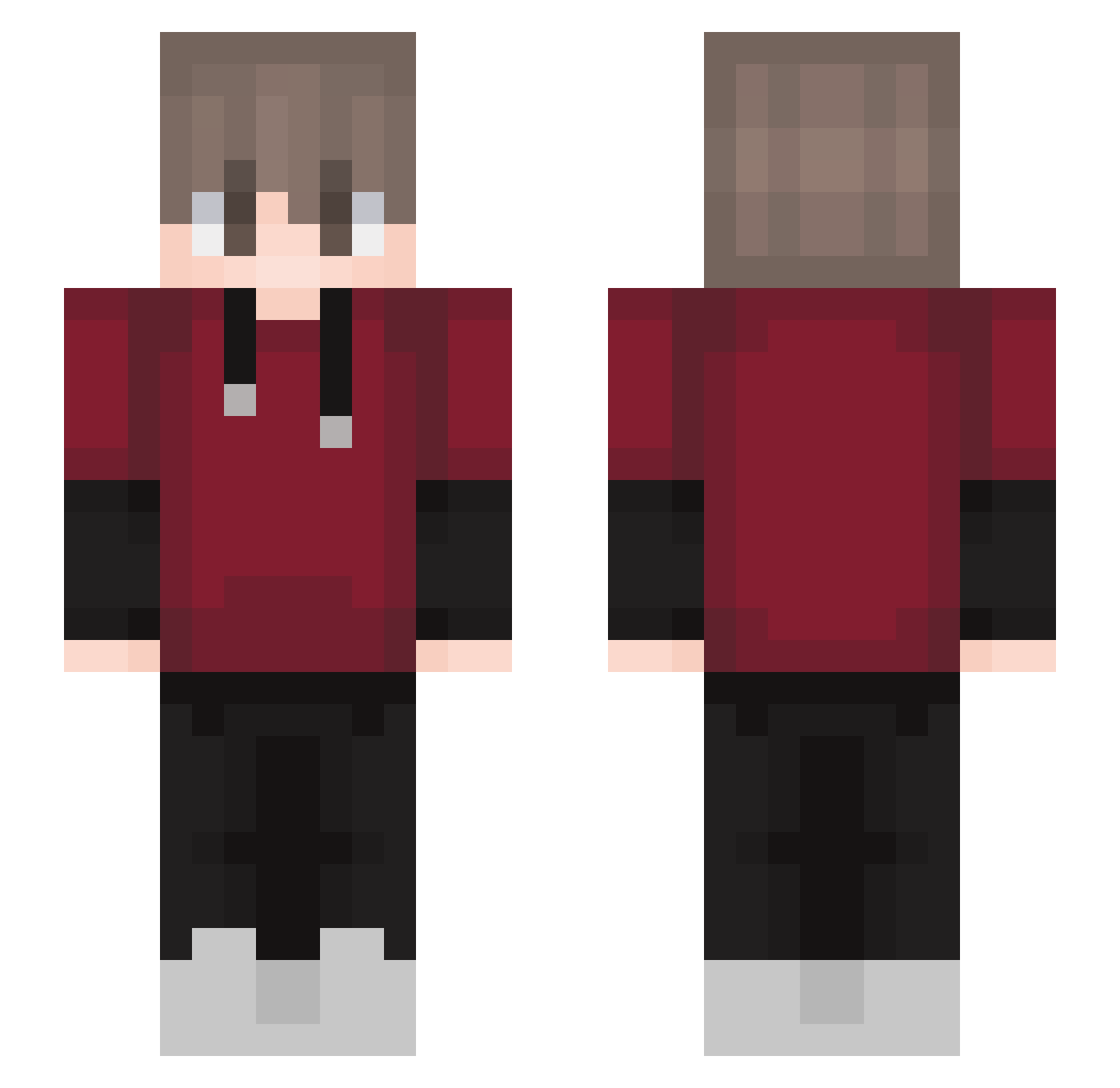 _Simo06_ Minecraft skin, front and back view