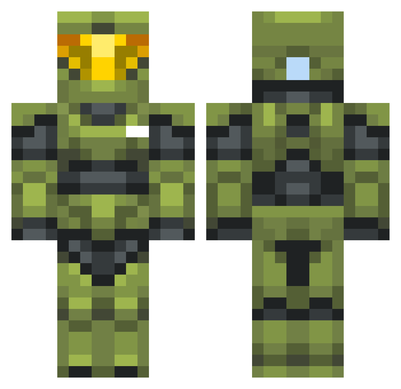 TrisT_Hmm Minecraft skin, front and back view
