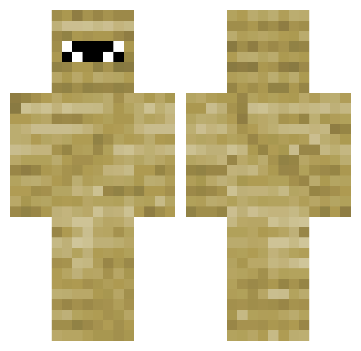 UrLocalFurry Minecraft skin, front and back view
