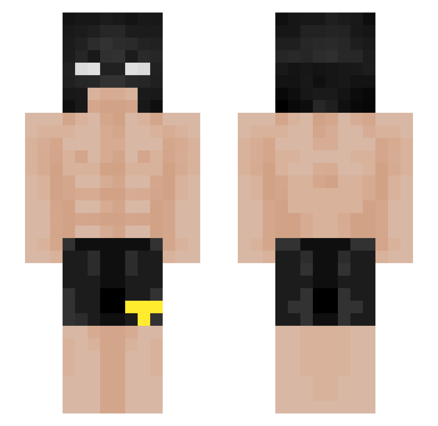 ZekRin Minecraft skin, front and back view