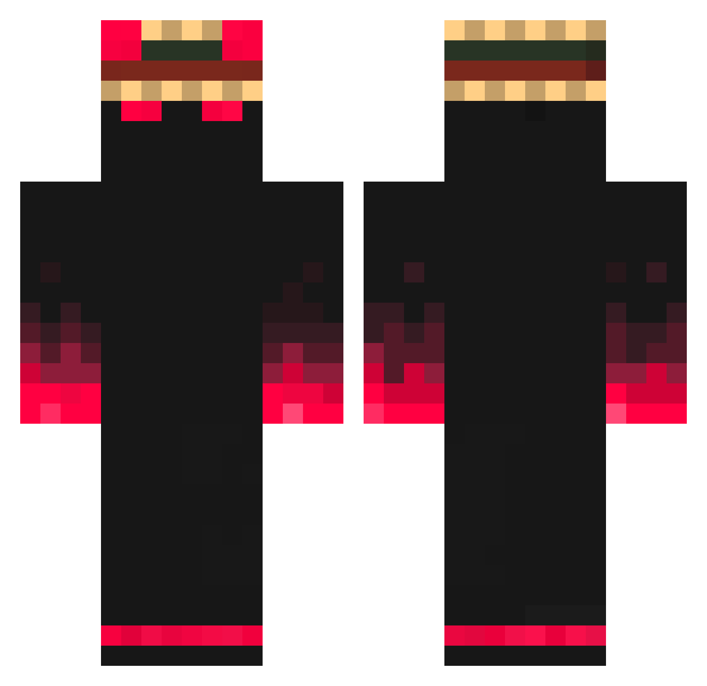 Expressando Minecraft skin, front and back view