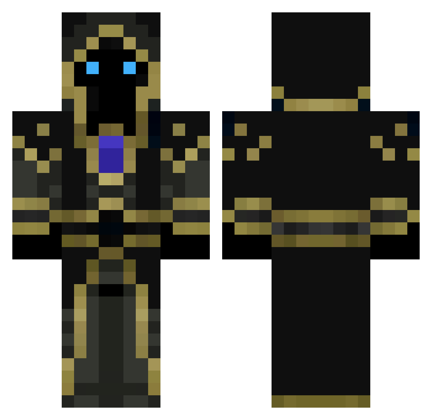 Creeper3lite008 Minecraft skin, front and back view