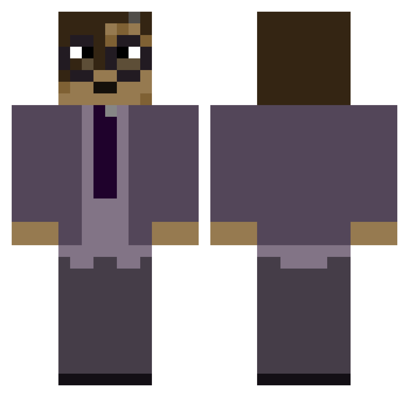 XxXRenpaiXxX Minecraft skin, front and back view