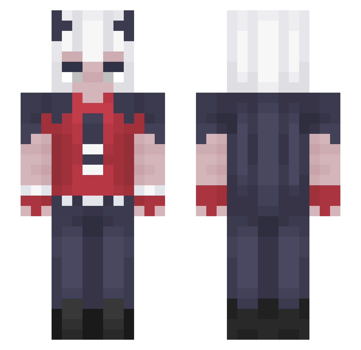 heyimyum Minecraft skin, front and back view