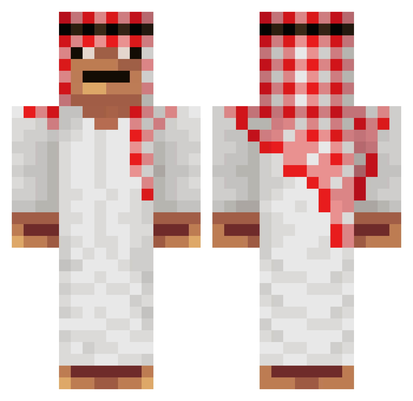 smokeGutt Minecraft skin, front and back view