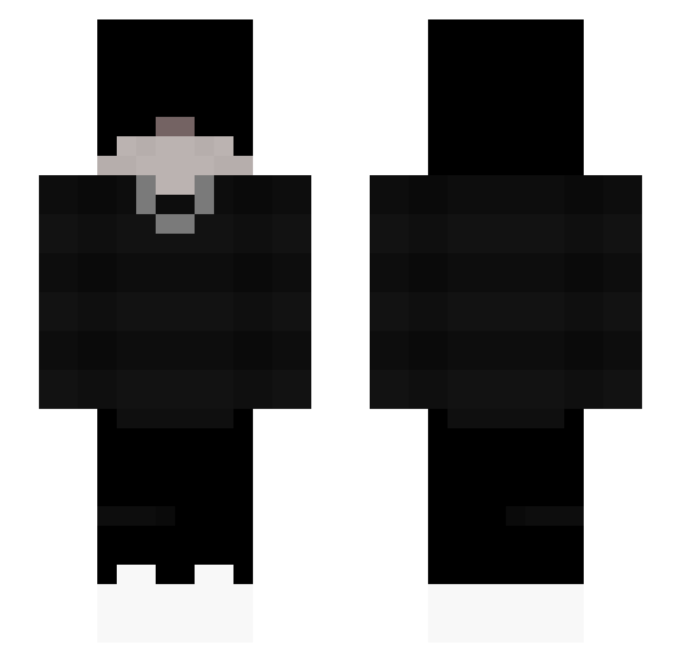 Samuel_Eto Minecraft skin, front and back view
