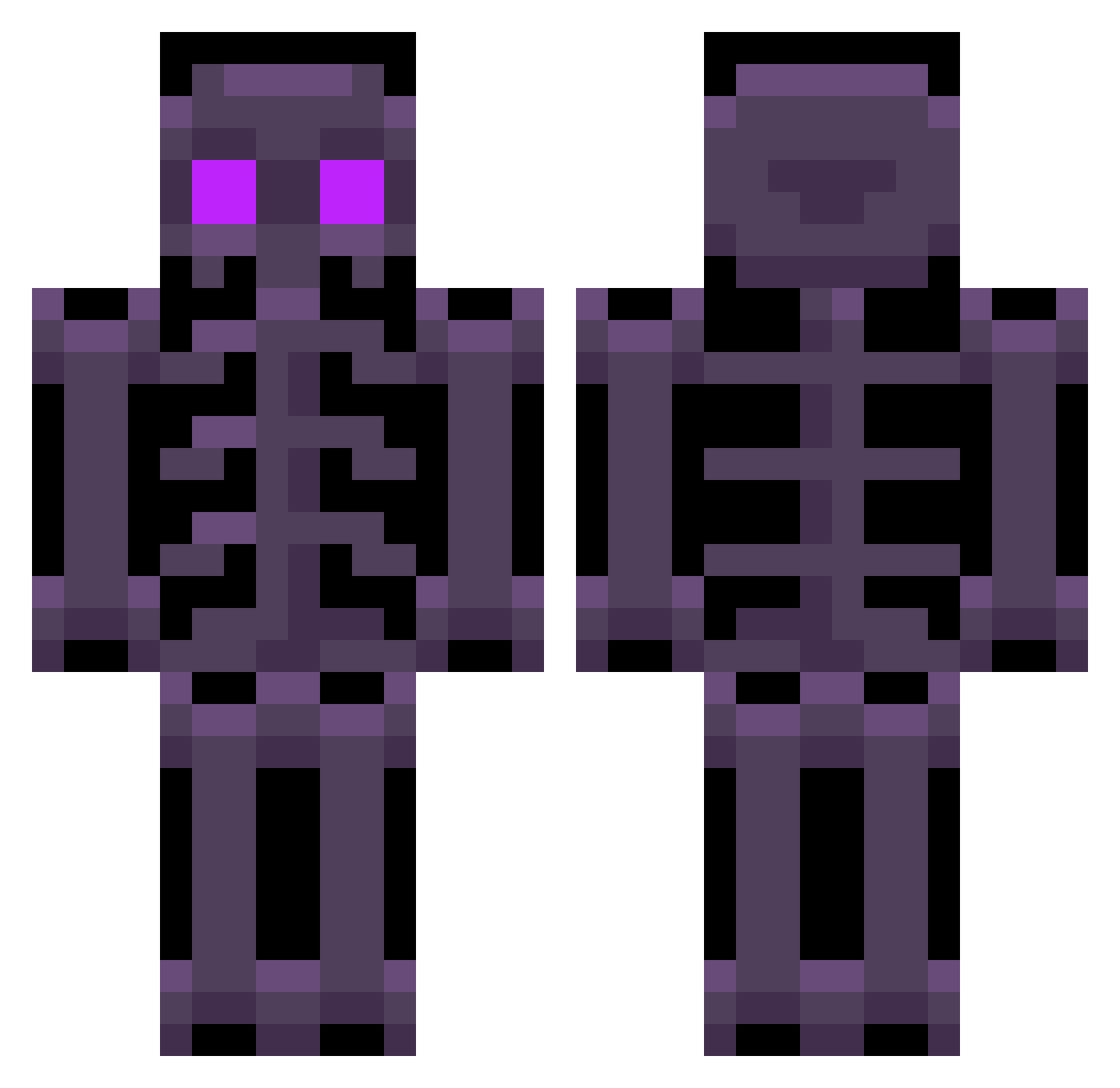 N_I_ROXO Minecraft skin, front and back view