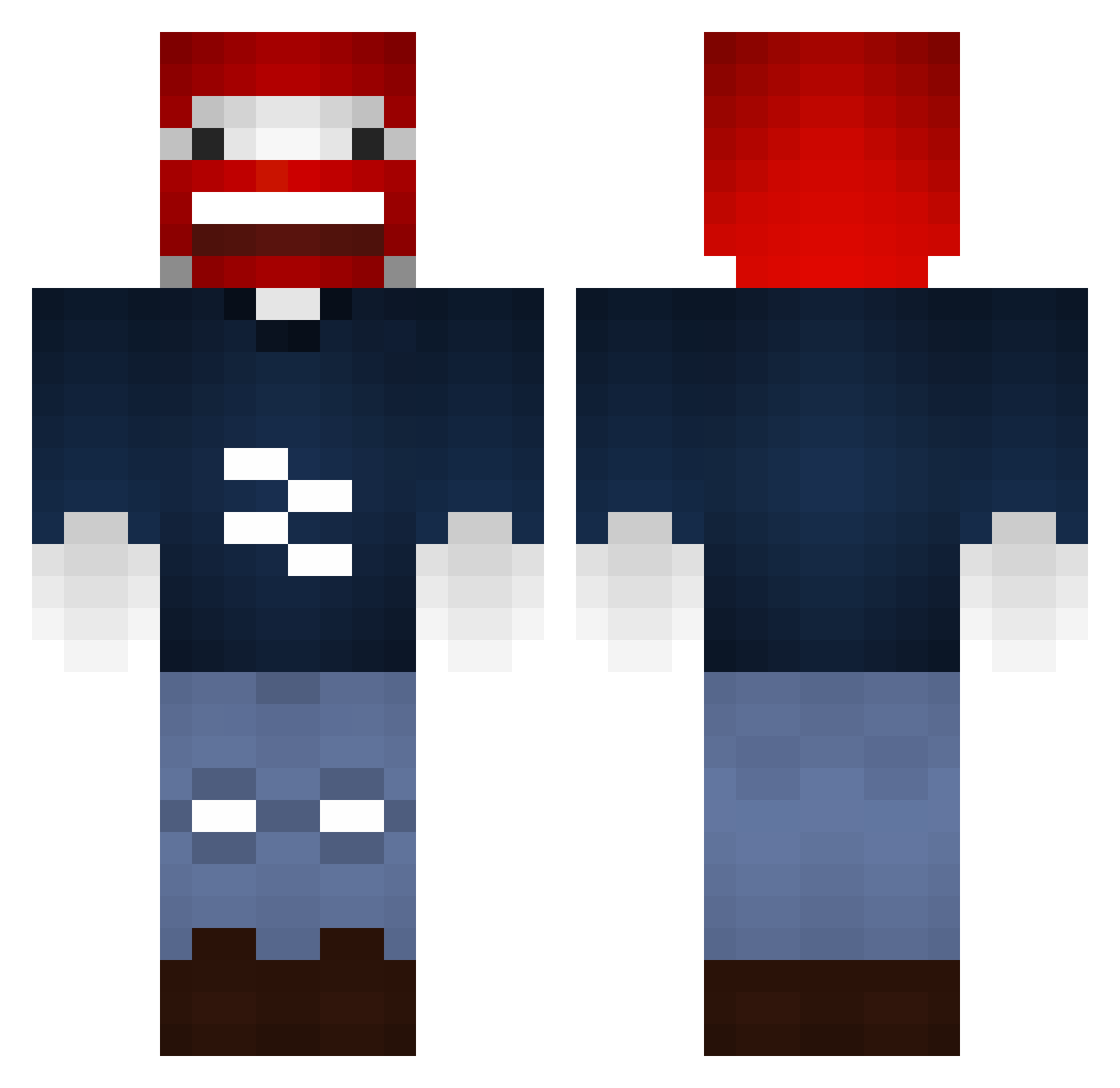 Test_J Minecraft skin, front and back view