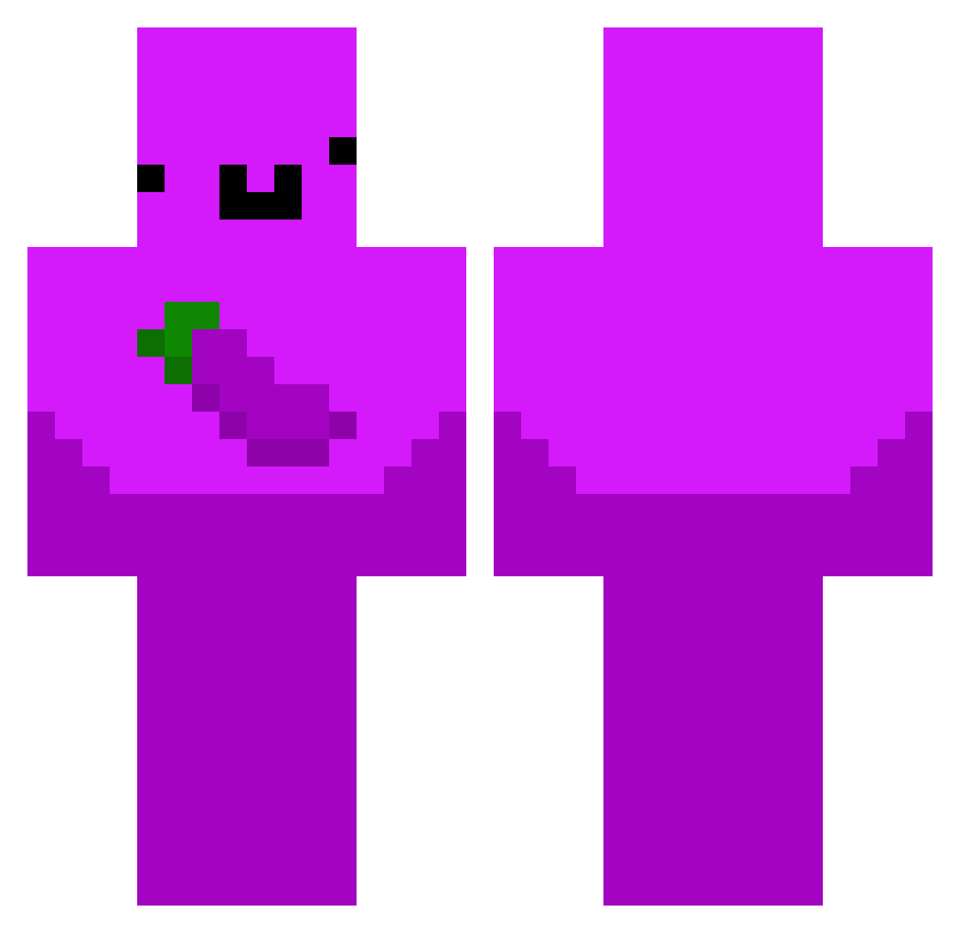 Jay1601 Minecraft skin, front and back view