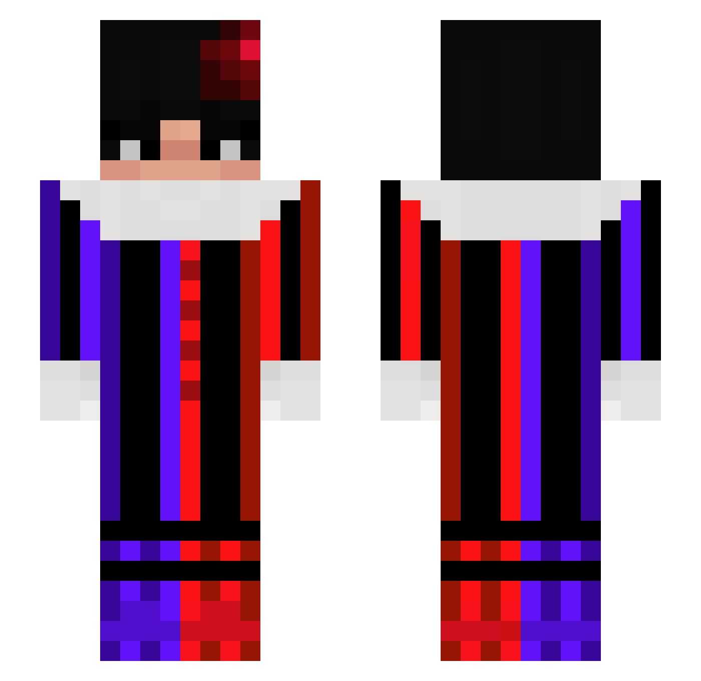 ItsSuperSky Minecraft skin, front and back view