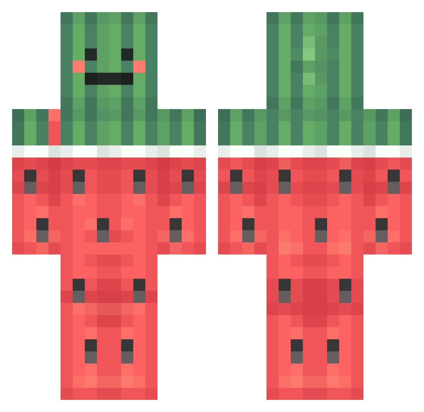 alvin16 Minecraft skin, front and back view