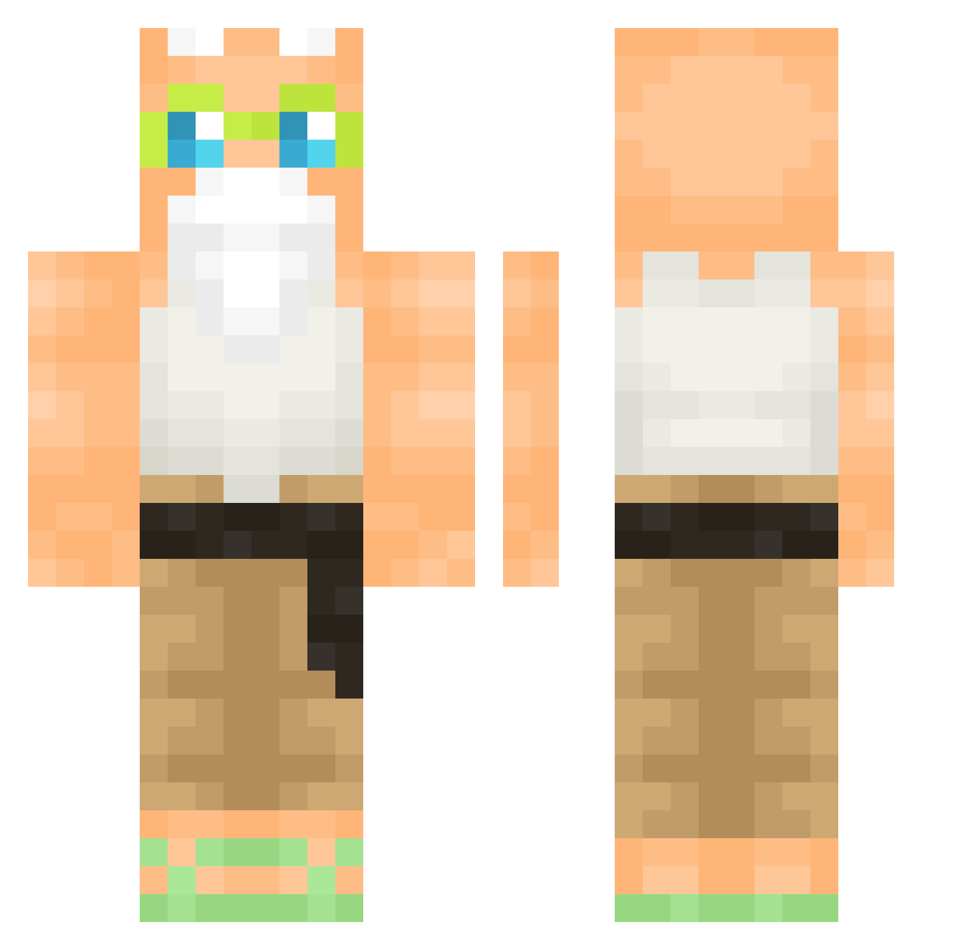 Julioaguero0100 Minecraft skin, front and back view