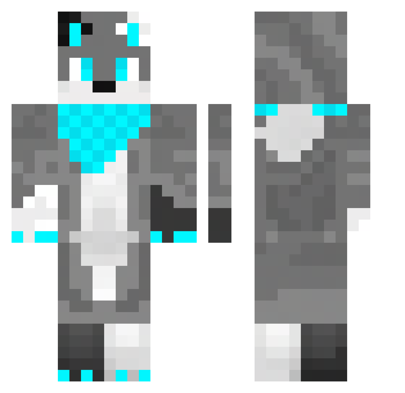 _Dragonire_ Minecraft skin, front and back view
