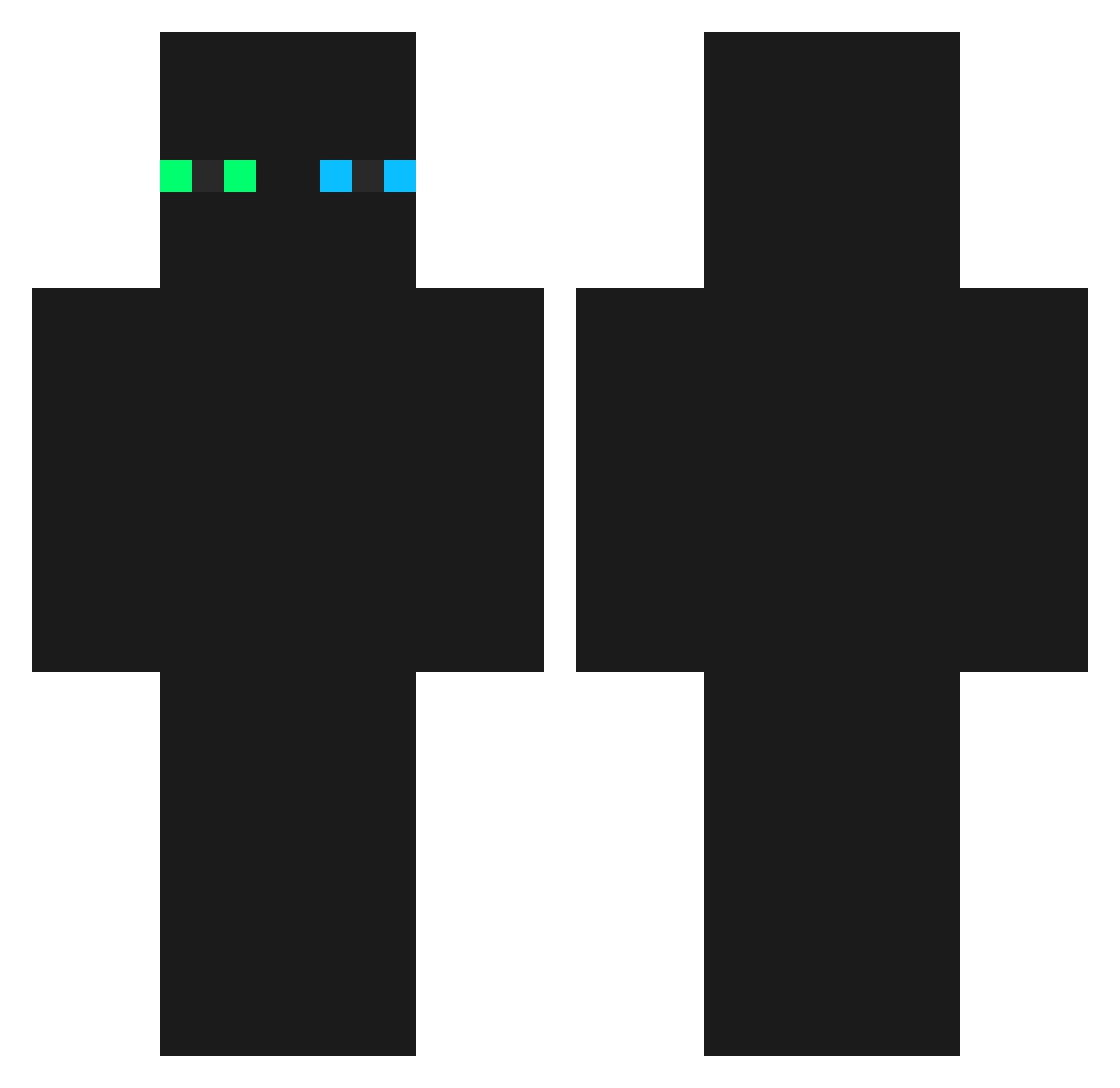 PhilKek Minecraft skin, front and back view