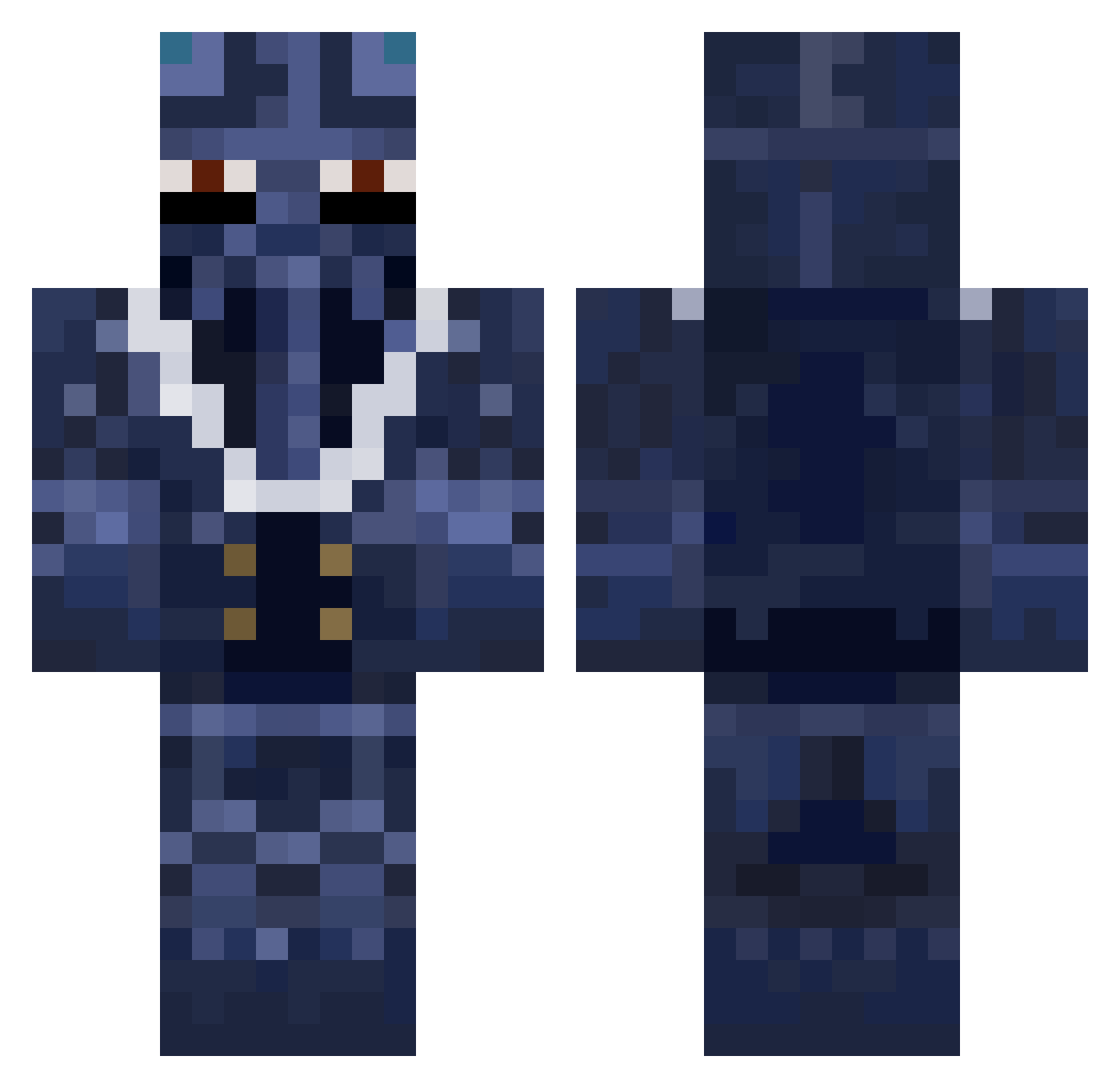 Ghost_Strz Minecraft skin, front and back view