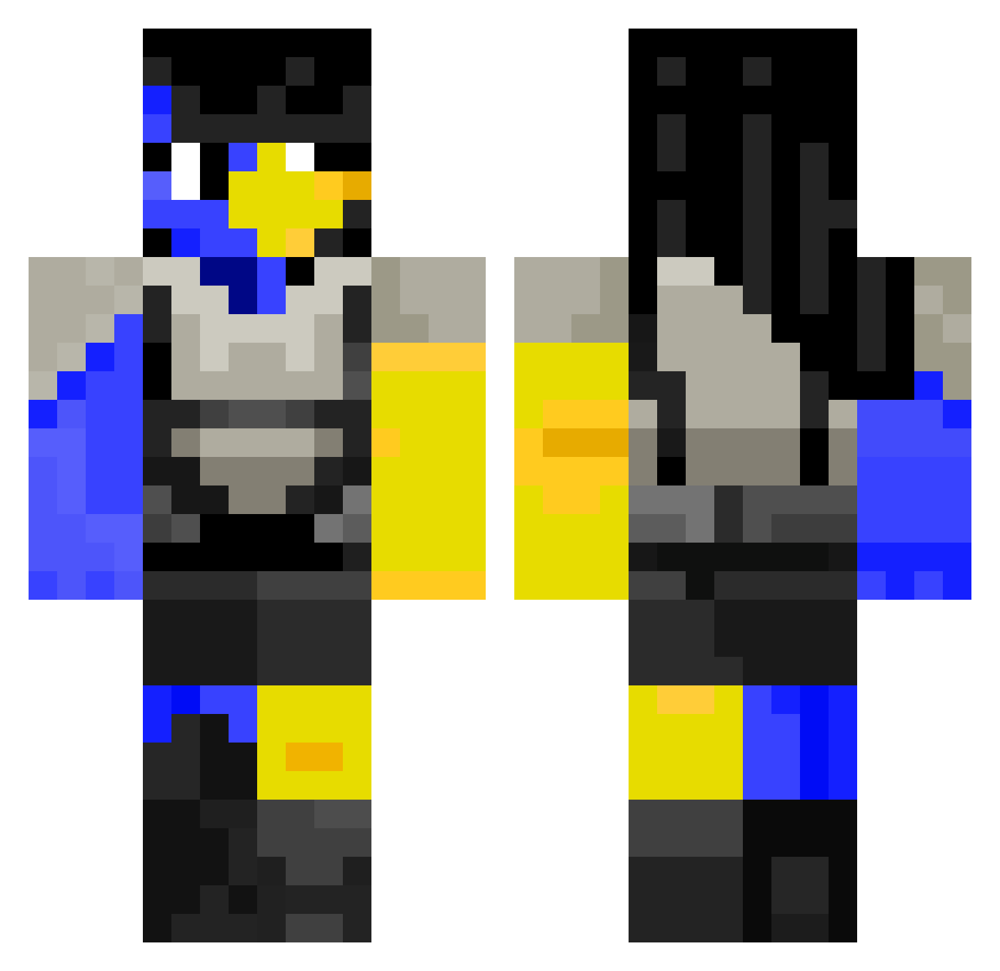 The_Purple_Slime Minecraft skin, front and back view