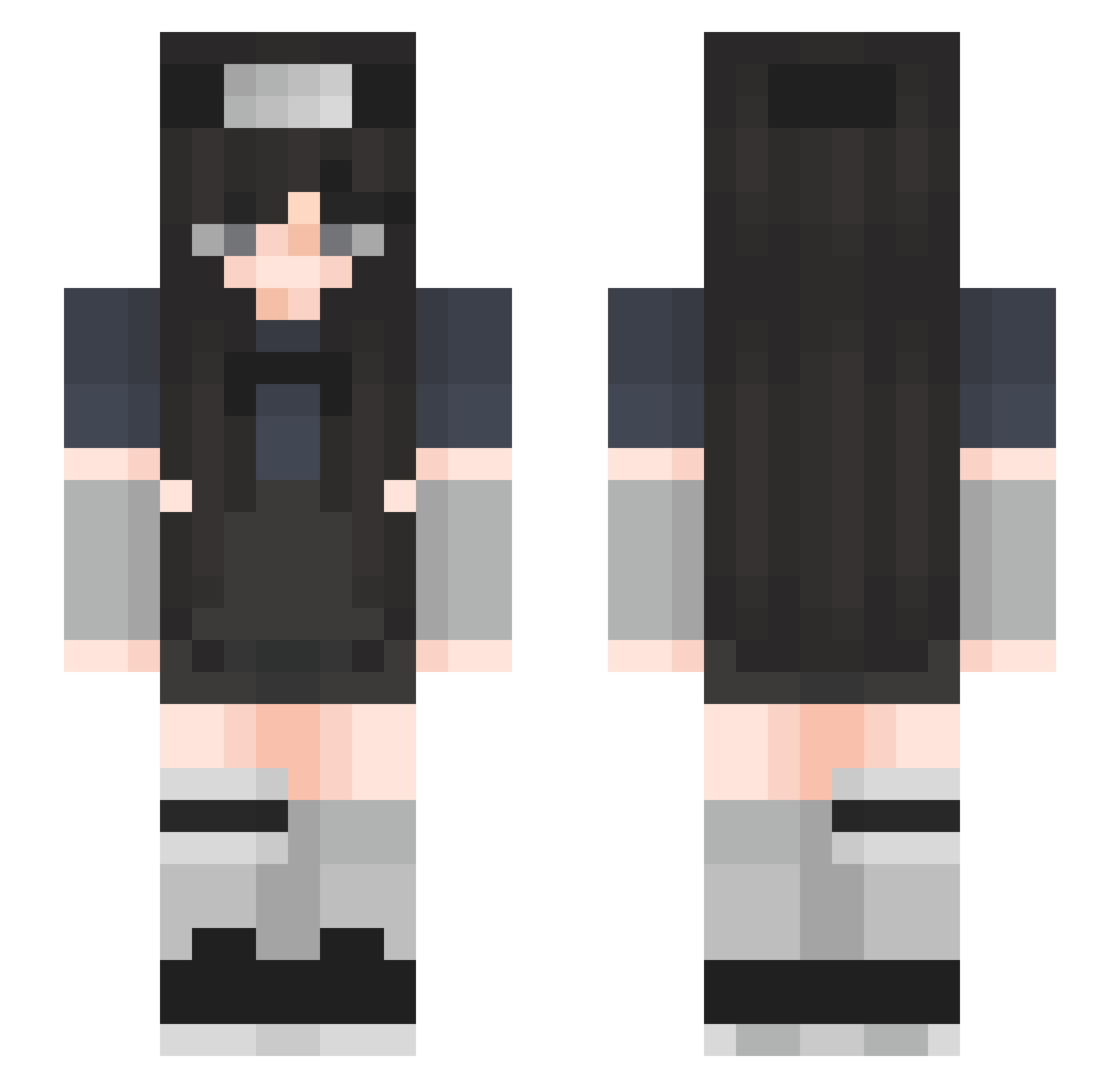 yMelissa_Gamer Minecraft skin, front and back view