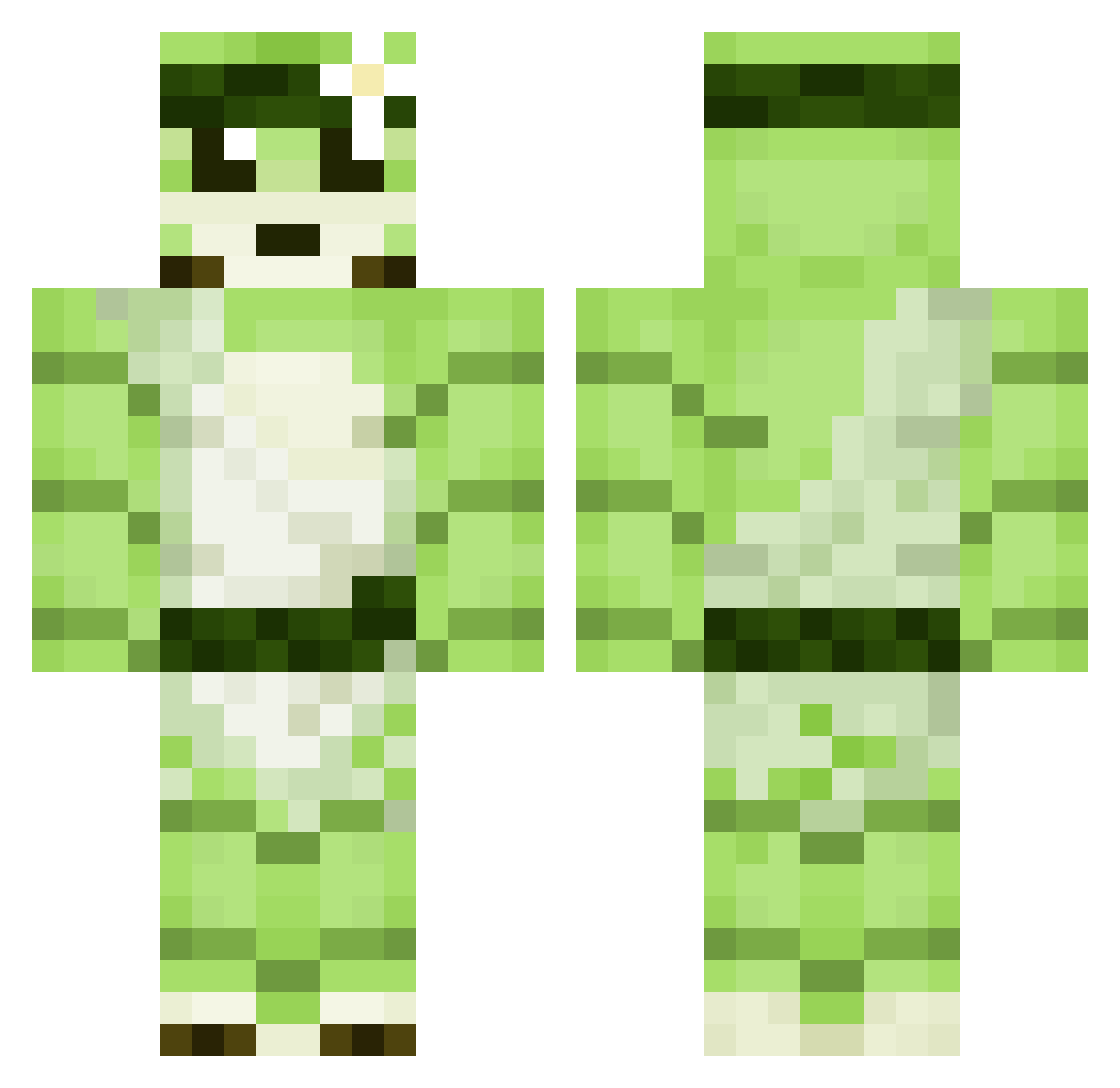 Sprizo_The_Clown Minecraft skin, front and back view