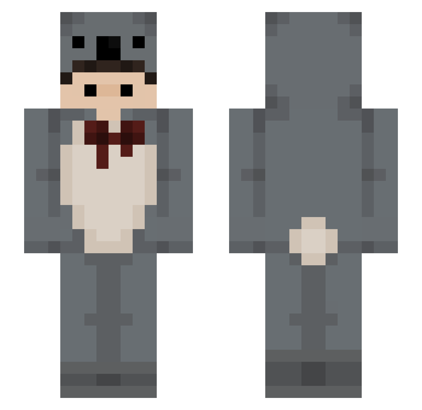 bobekk34 Minecraft skin, front and back view