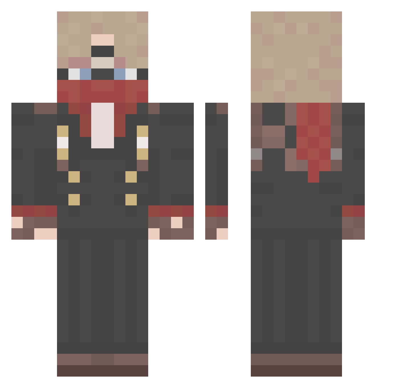 RickyMo24 Minecraft skin, front and back view