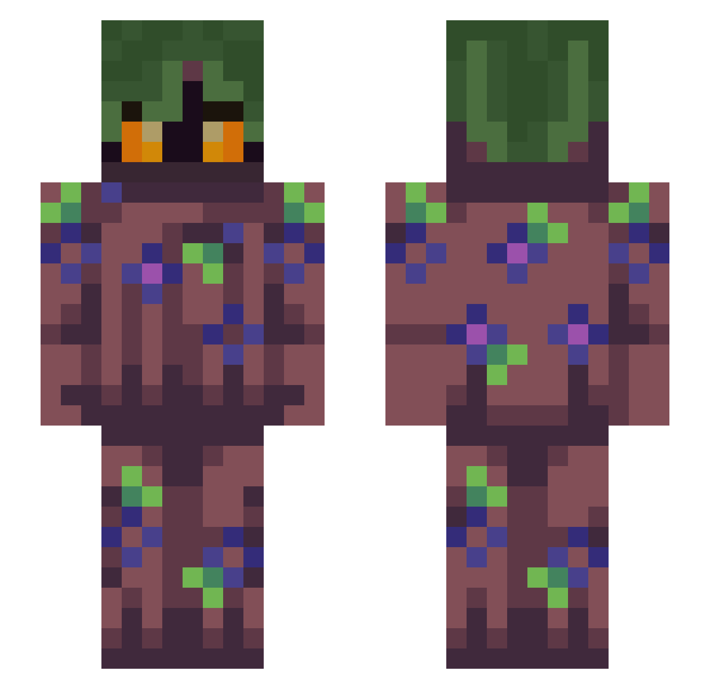 marcann Minecraft skin, front and back view