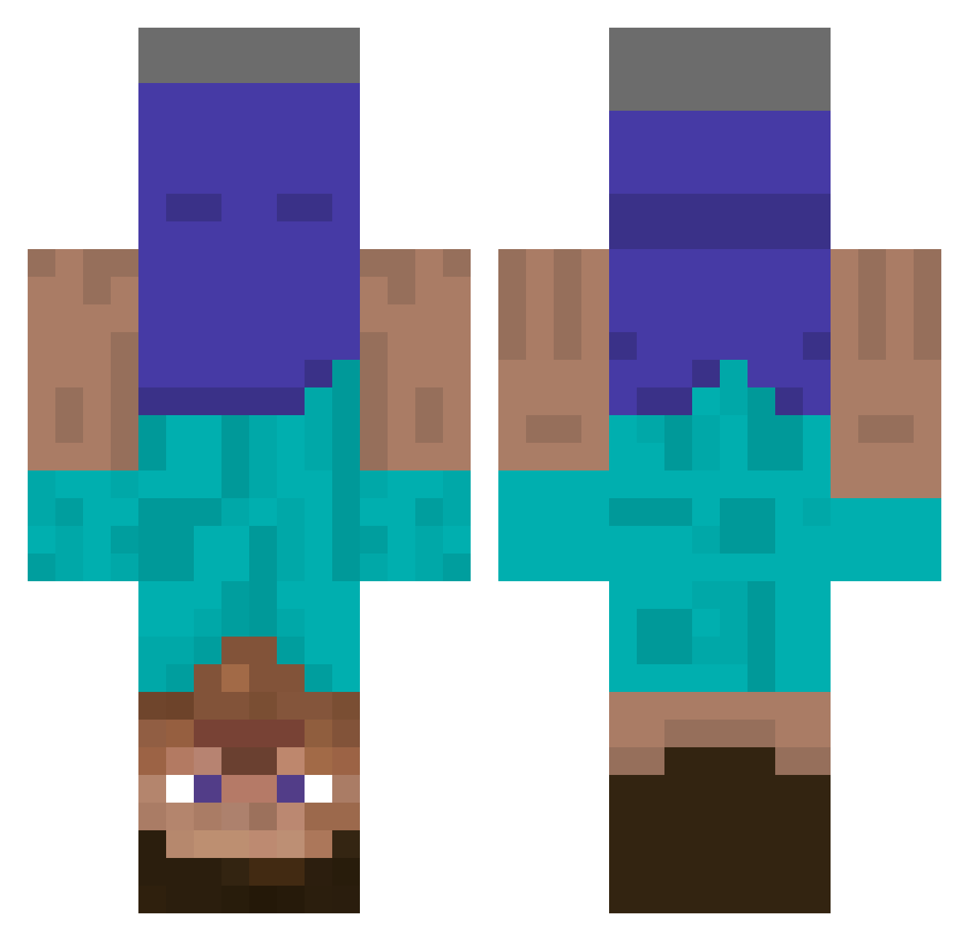 idonothack123 Minecraft skin, front and back view
