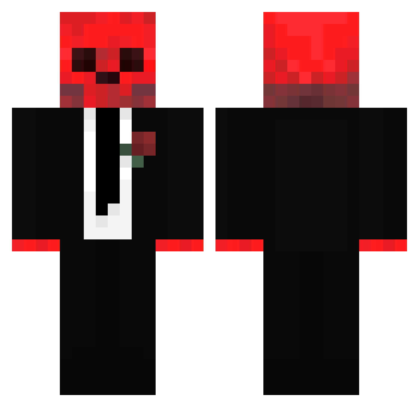 aleghxande Minecraft skin, front and back view