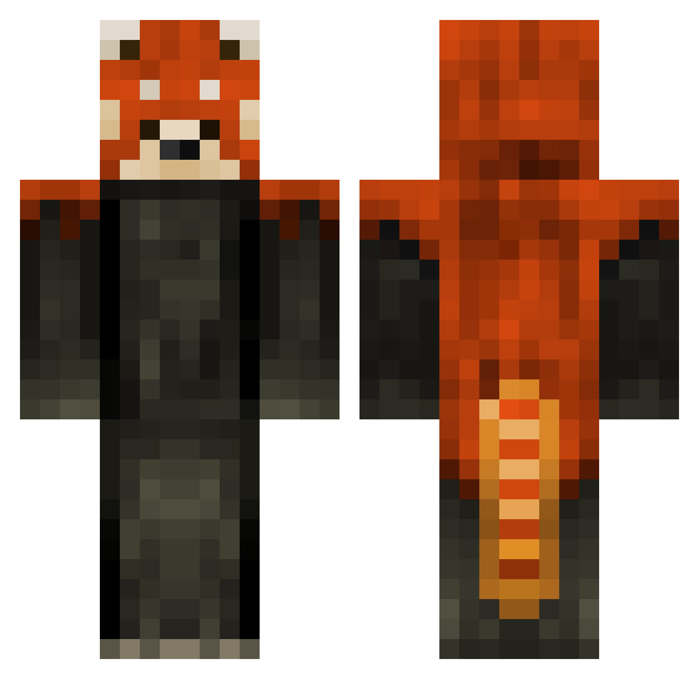 Tjerngren Minecraft skin, front and back view