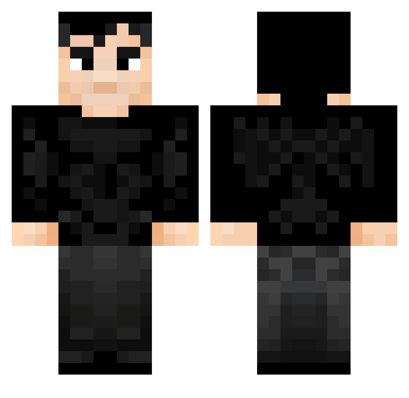 soothingvirus Minecraft skin, front and back view