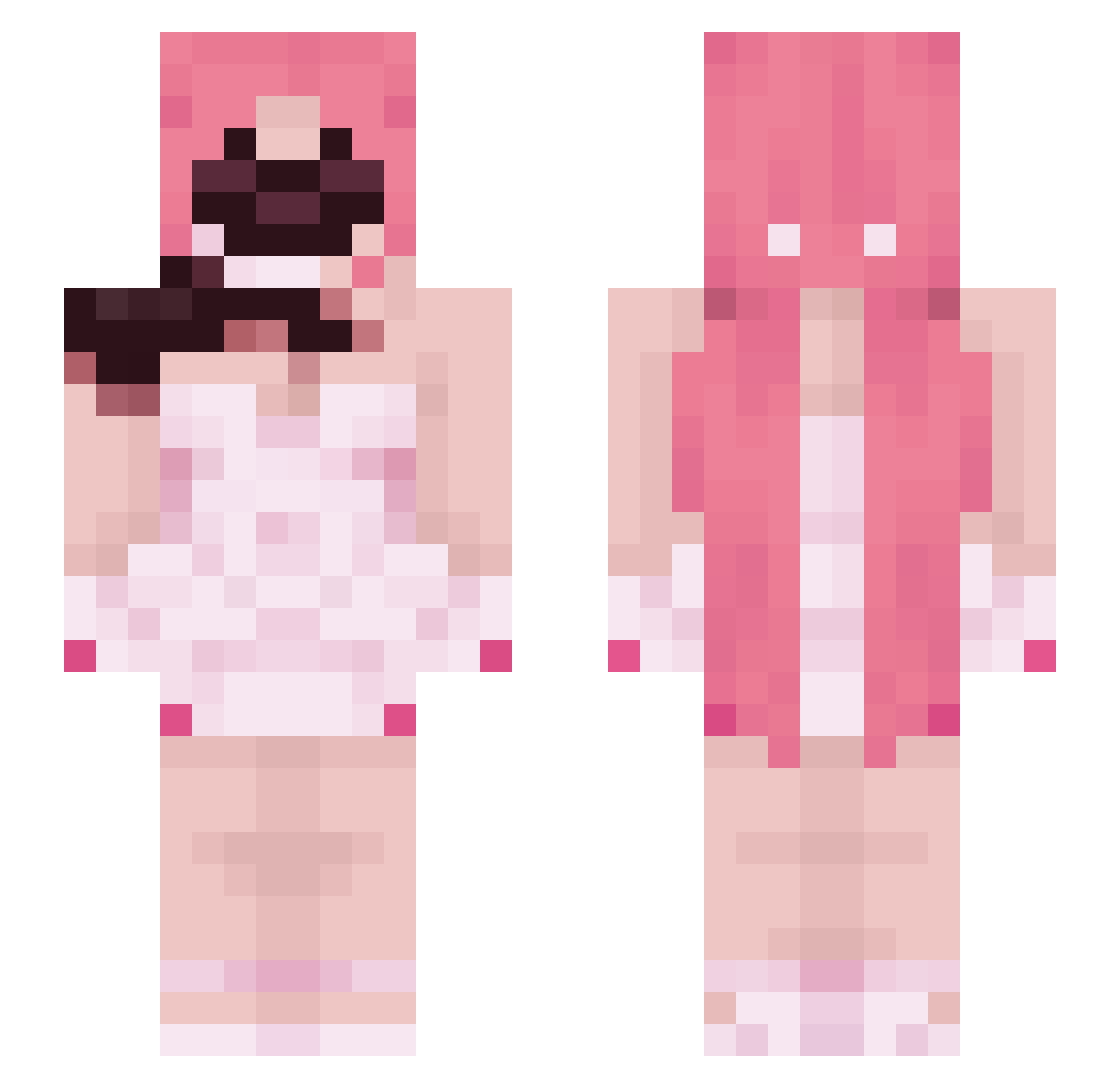 Star1ost Minecraft skin, front and back view