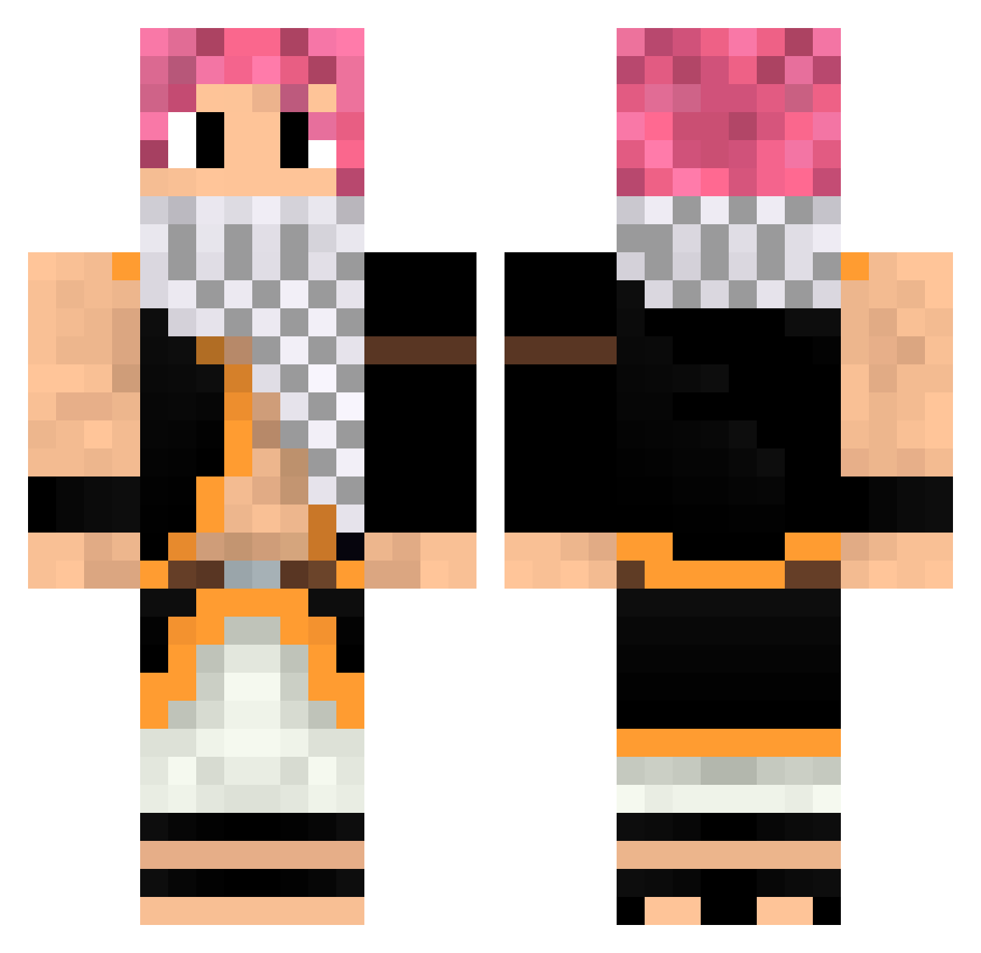 Radiances Minecraft skin, front and back view