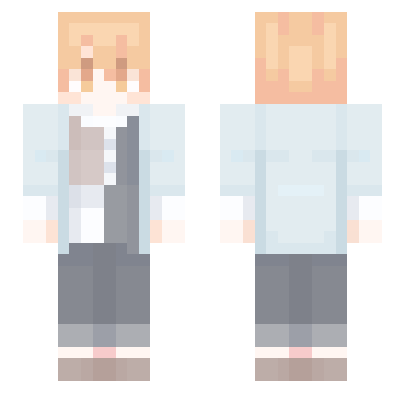 Saki_Tenma88Star Minecraft skin, front and back view