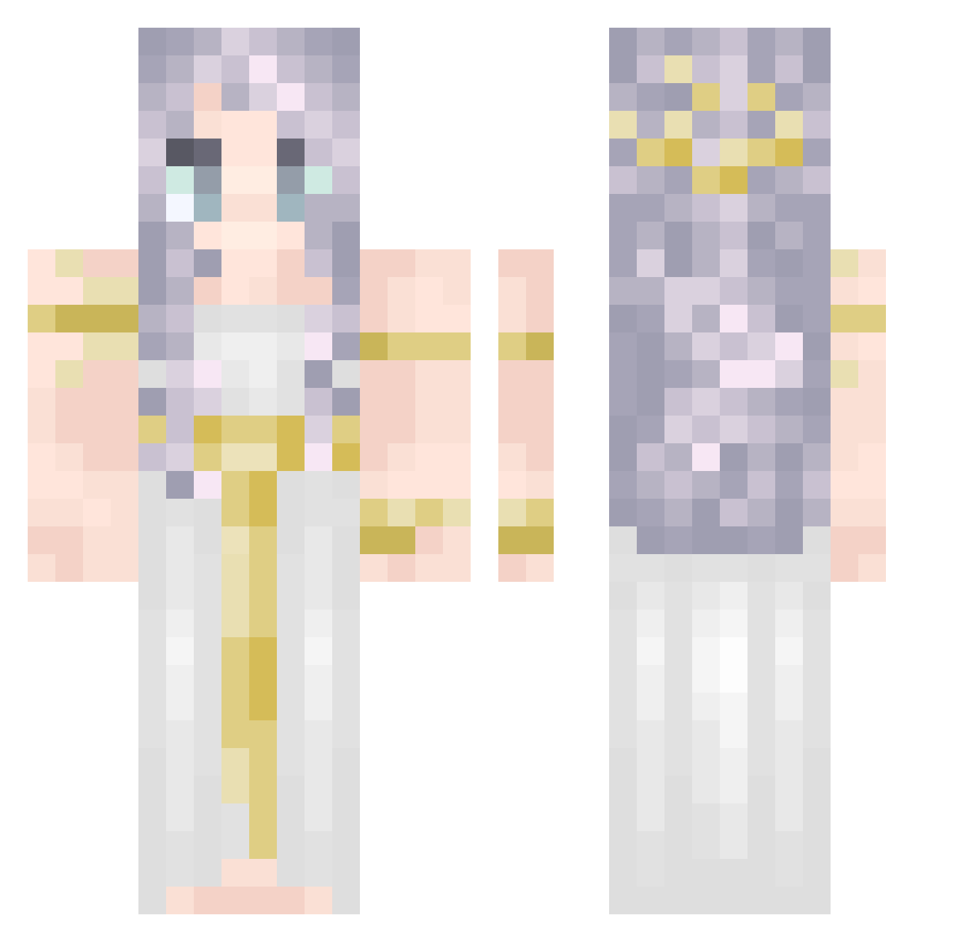 Ninjaiden14 Minecraft skin, front and back view