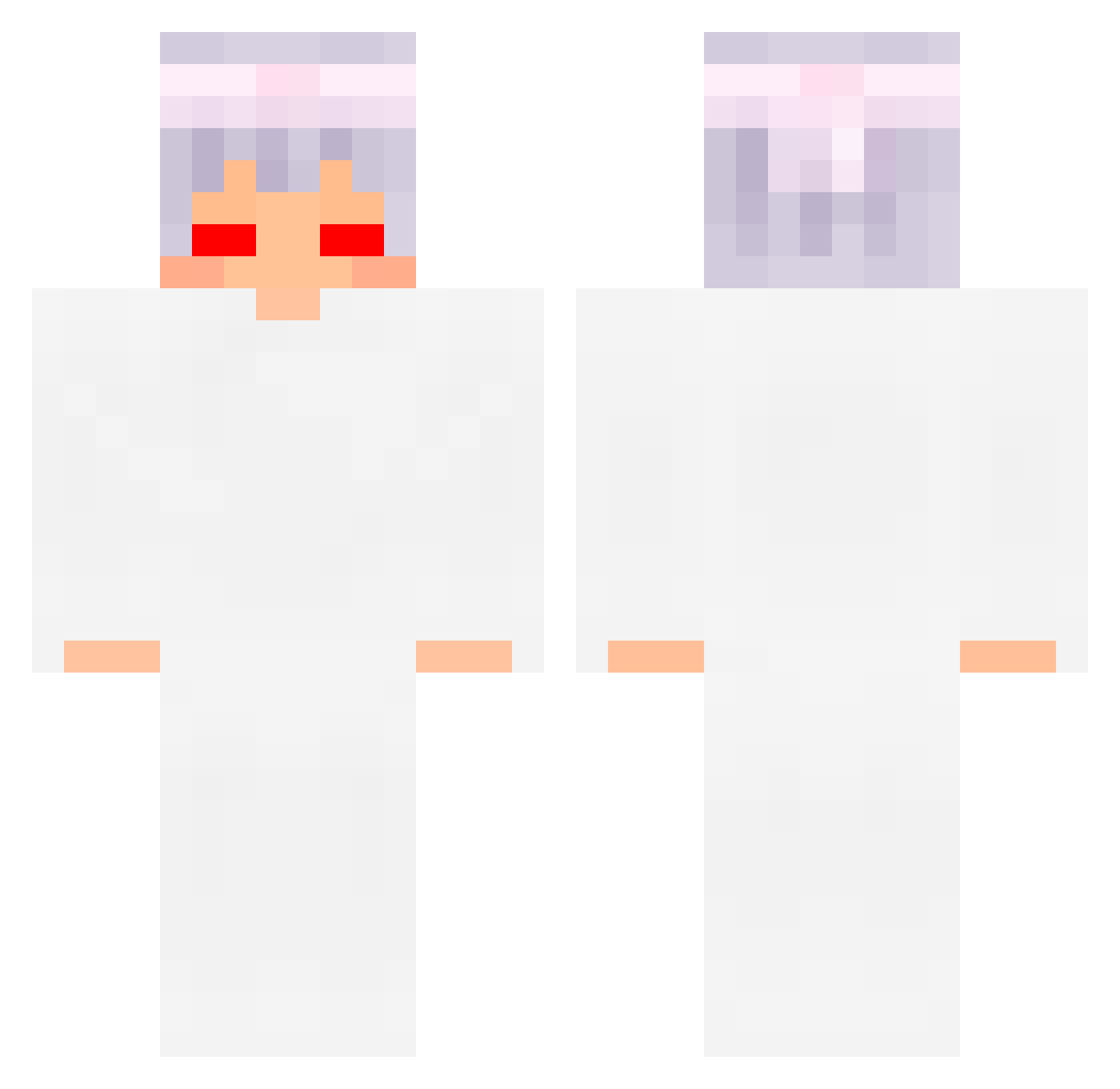 Silencexyz Minecraft skin, front and back view