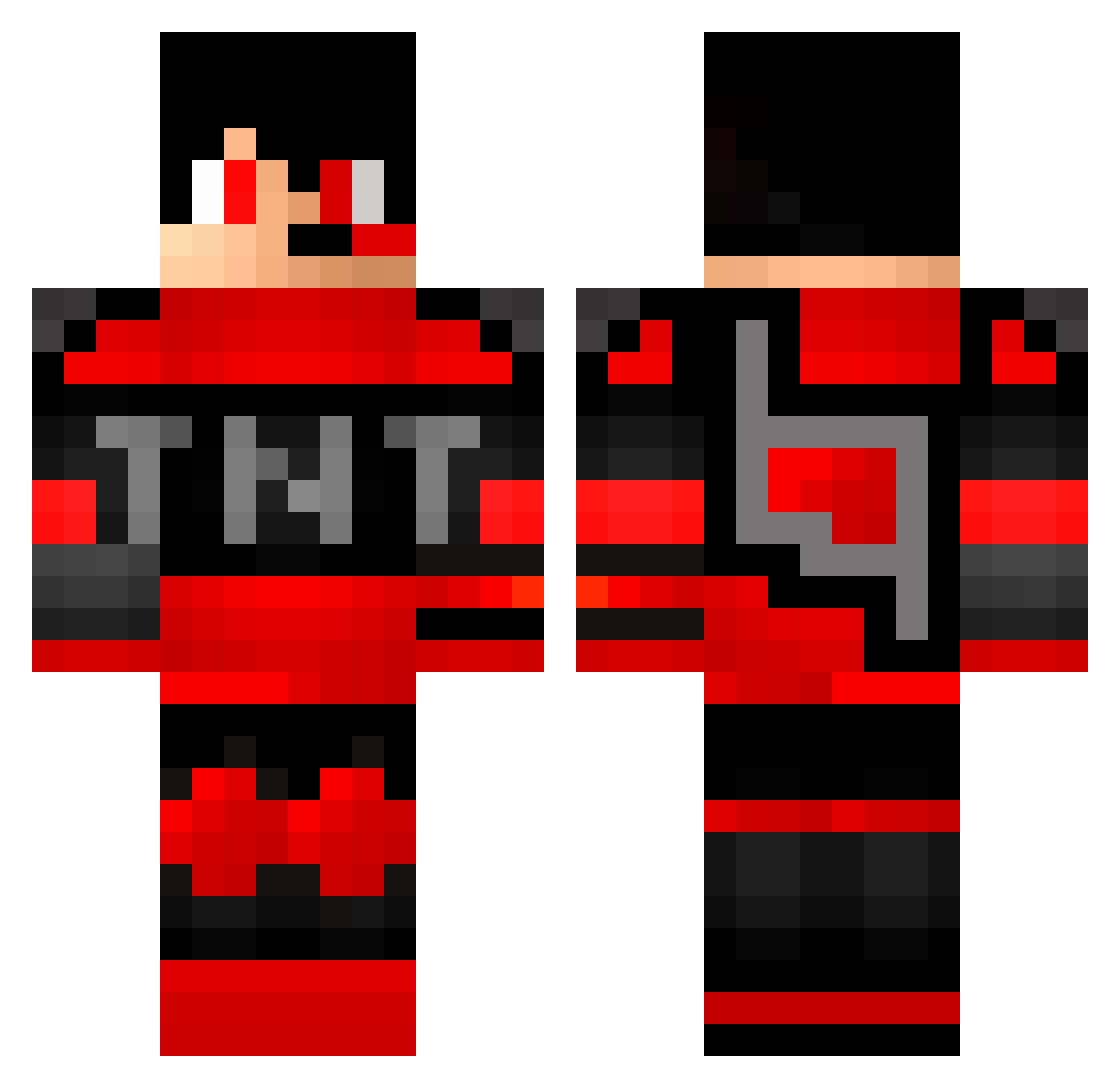 mehulp Minecraft skin, front and back view