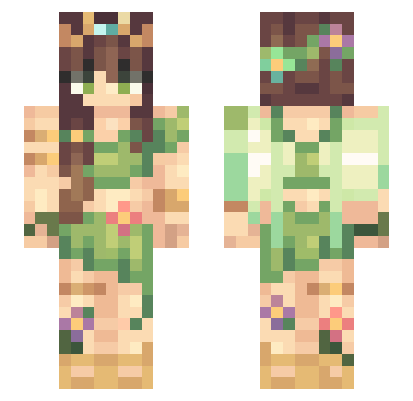 faescythe Minecraft skin, front and back view