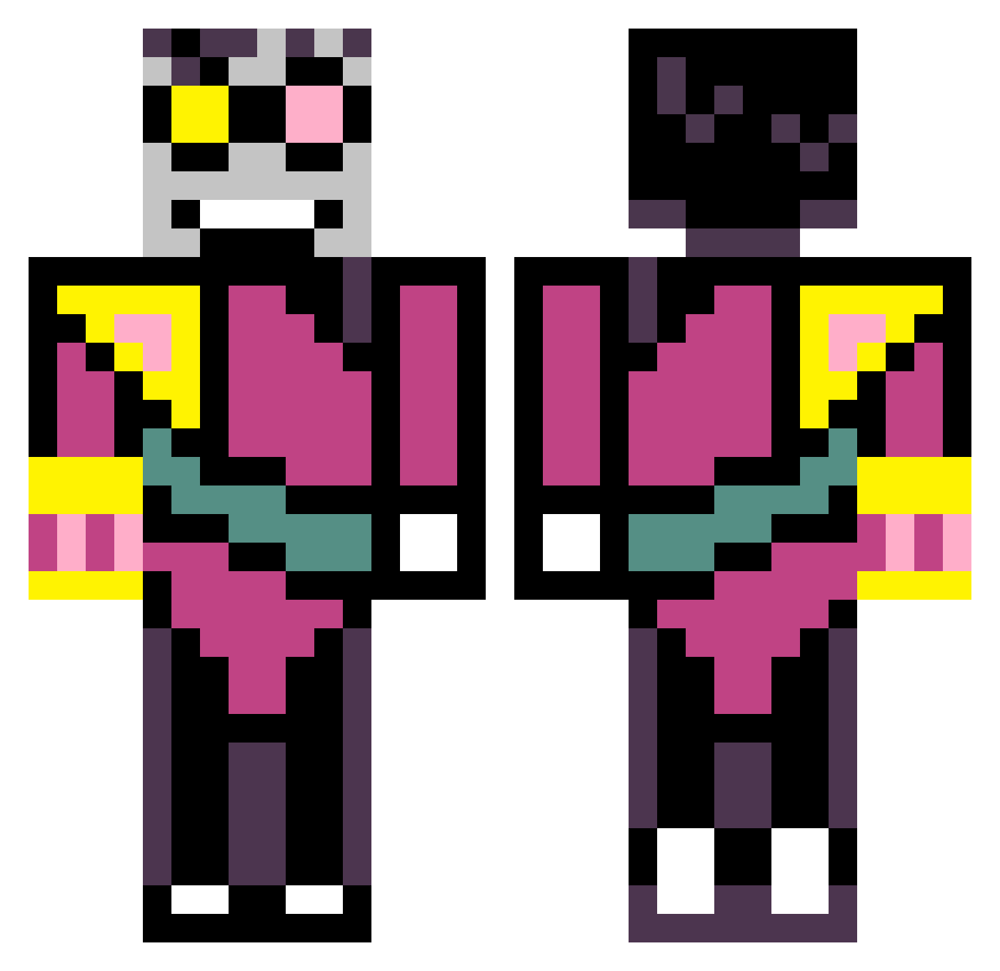 TropheusJay Minecraft skin, front and back view