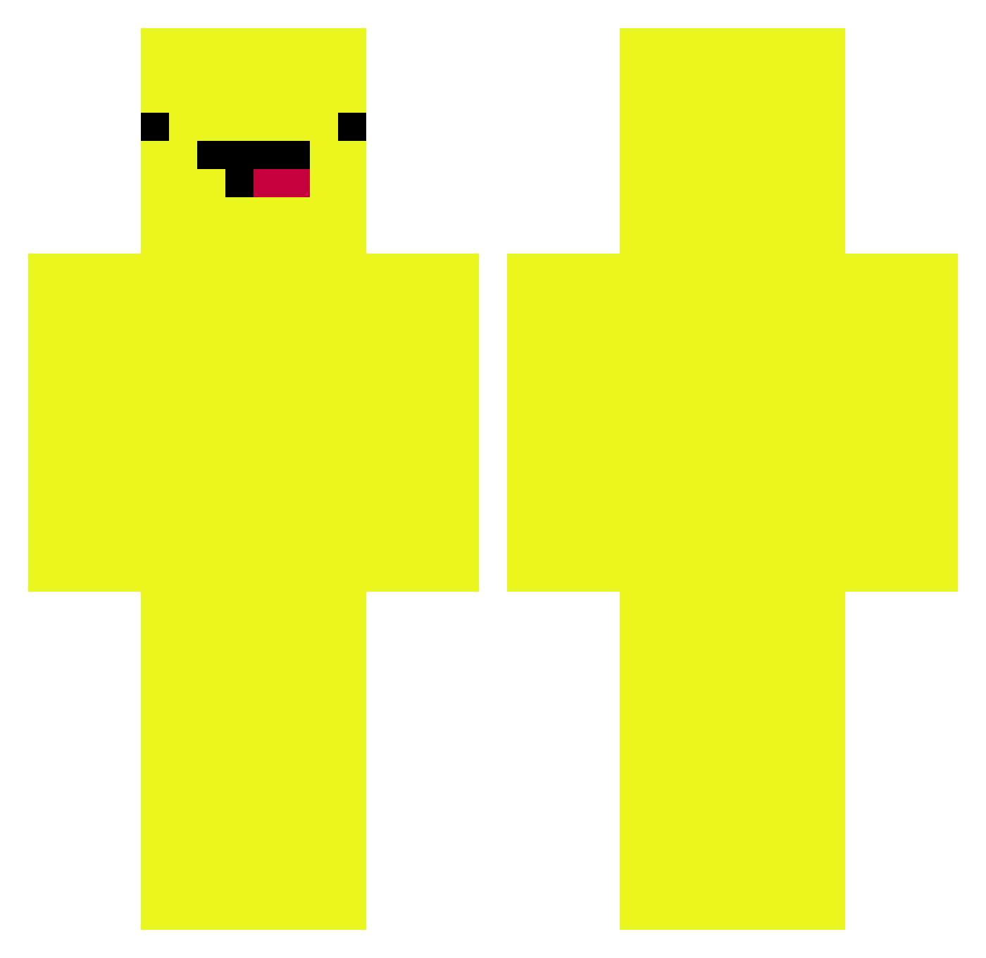 LiamChorba Minecraft skin, front and back view