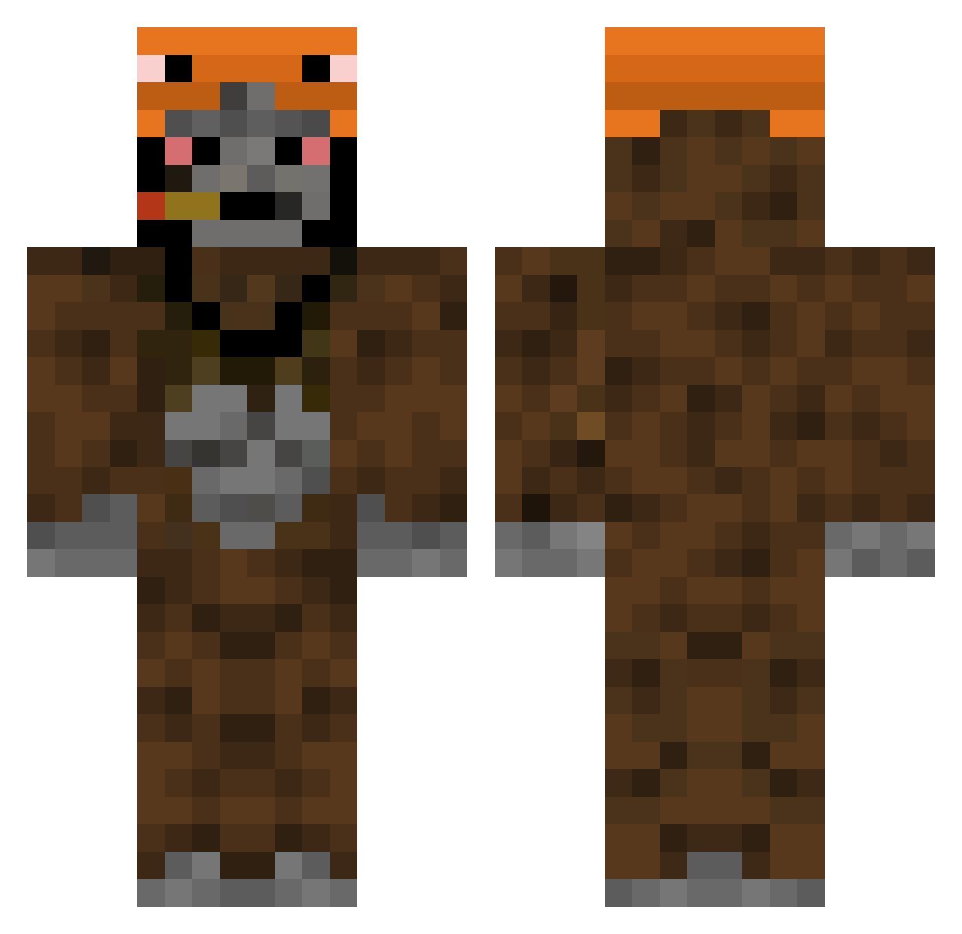 YungChrist1 Minecraft skin, front and back view